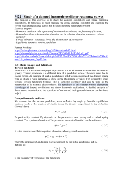 M22 - Study of a damped harmonic oscillator resonance curves