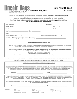 Non-Profit-Booth-LD-2017 - Lincoln Days Celebration, Inc.