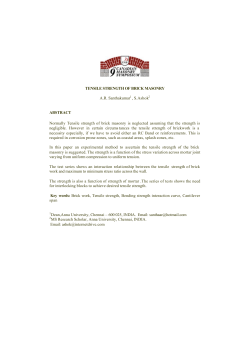 tensile strength of brick masonry