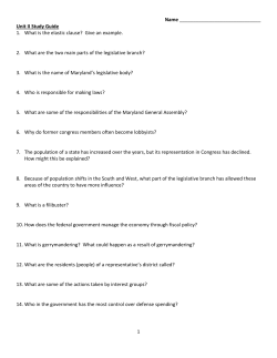 1 Name Unit II Study Guide 1. What is the elastic clause? Give an