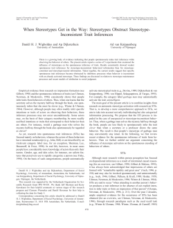 Stereotype-Inconsistent Trait Inferences