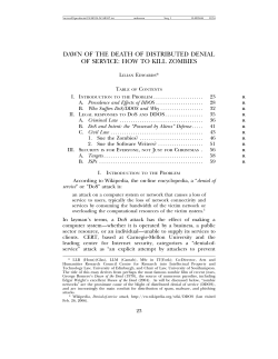 Dawn of the Death of Distributed Denial of Service: How to Kill