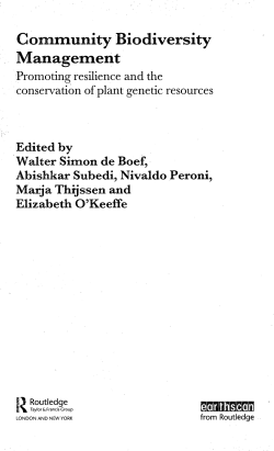 Community Biodiversity Management