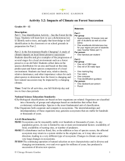 Impacts of Climate on Forest Succession