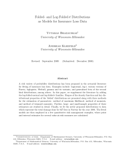 and Log-Folded-t Distributions as Models for Insurance Loss Data