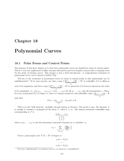 Polynomial Curves