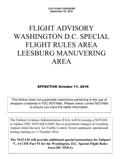 flight advisory washington dc special flight rules area