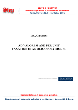 lisa grazzini ad valorem and per unit taxation in an oligopoly model