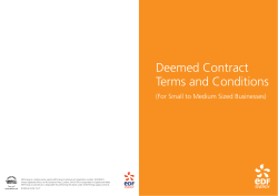 Deemed Contract Terms and Conditions