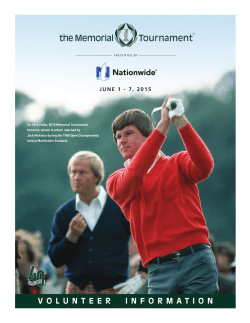 volunteerinformation - Memorial Tournament