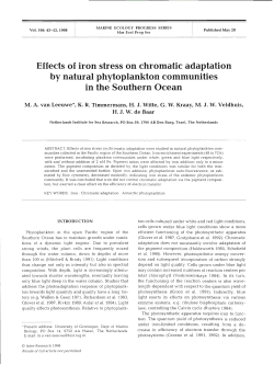 Effects of iron stress on chromatic adaptation by natural