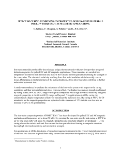 Effect of Curing Conditions on Iron-resin materials for AC magnetic