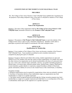CONSTITUTION OF THE WOMEN`S CLUB