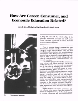 How Are Career, Consumer, and Economic Education