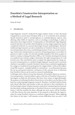 Dworkin`s Constructive Interpretation as a Method of Legal Research