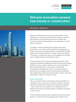 Silicone innovation powers new trends in construction