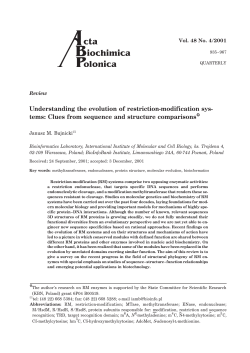 Understanding the evolution of restriction-modification sys