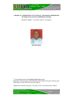 chemical composition, functional and baking