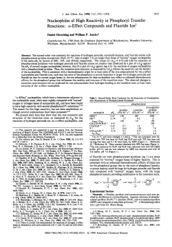 Nucleophiles of High Reactivity in Phosphoryl Transfer Reactions: a