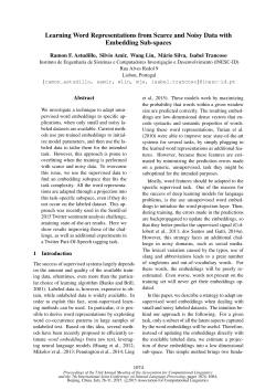 Learning Word Representations from Scarce and Noisy Data with