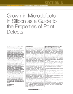 grown-in microdefects in silicon as a guide to the properties of point