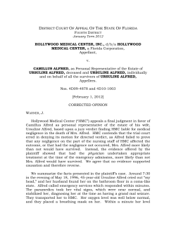 DISTRICT COURT OF APPEAL OF THE STATE OF FLORIDA