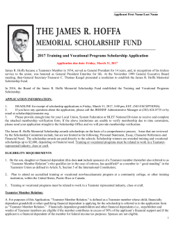 THE JAMES R. HOFFA - Teamsters Local 222
