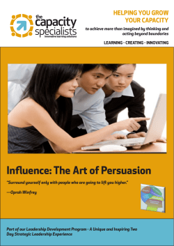Influence: The Art of Persuasion
