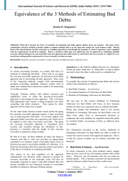 Equivalence of the 3 Methods of Estimating Bad Debts