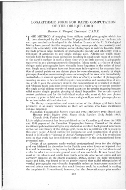 Logarithmic Form For Rapid Computation Of The Oblique Grid