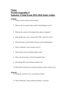 Europe Assessment: - Leavitt Middle School