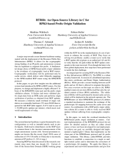 RTRlib: An Open-Source Library in C for RPKI