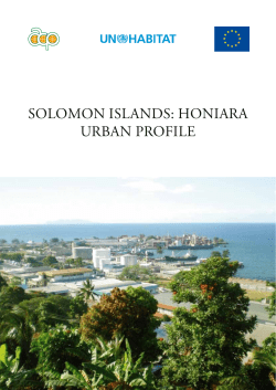 solomon islands: honiara urban profile