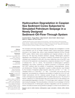 Hydrocarbon degradation in Caspian Sea Sediment Cores