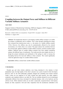 Coupling between the Output Force and Stiffness in Different