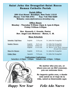Happy New Year Feliz A&ntilde;o Nuevo - St. John the Evangelist