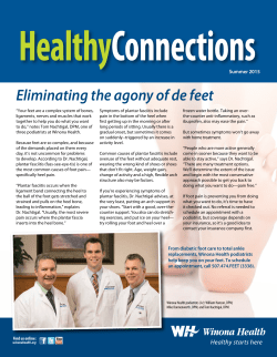Eliminating the agony of de feet