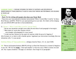 LEARNING TARGET: I CONTINUE EXPLORING THE PURSUIT OF