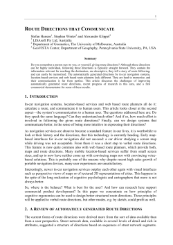 Route Directions that Communicate