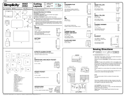 4642 0552 Cutting Layouts Sewing Directions