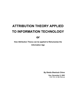 ATTRIBUTION THEORY APPLIED TO INFORMATION