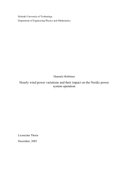 Hourly wind power variations and their impact on the Nordic power