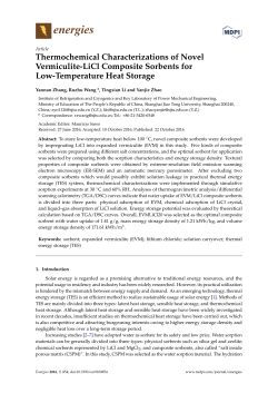 Thermochemical Characterizations of Novel Vermiculite-LiCl