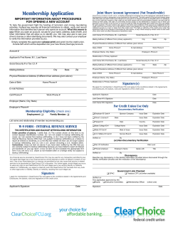 ClearChoice ClearChoice - ClearChoice Federal Credit Union