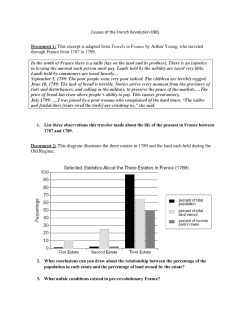 Causes of the French Revolution DBQ 1. List three
