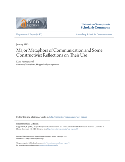 Major Metaphors of Communication and Some