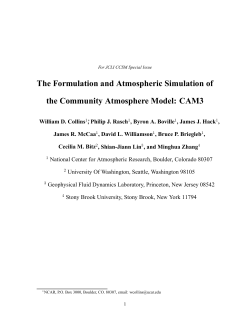 The Formulation and Atmospheric Simulation of the Community