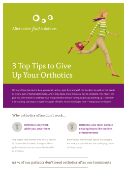 3 Top Tips to Give Up Your Orthotics