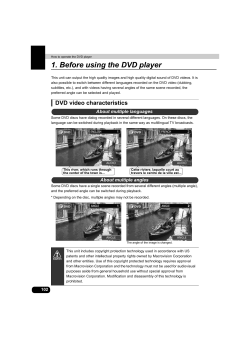1. Before using the DVD player