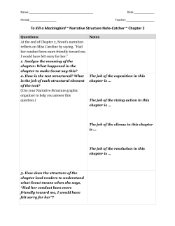 To Kill a Mockingbird ~ Narrative Structure Note